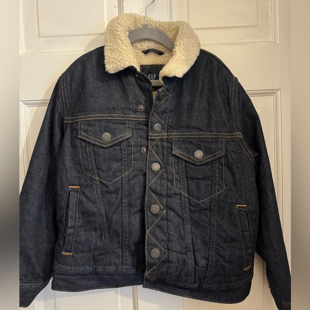 Boys Gap denim Sherpa collar jacket